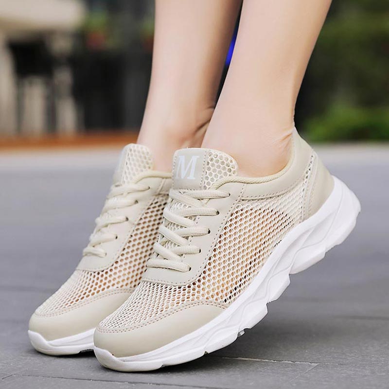 Yoga Fitness Deal - ฤดูร้อน Breathable รองเท้าผ้าใบผู้หญิงตาข่ายผู้หญิงกีฬารองเท้าน้ําหนักเบารองเท้าผู้หญิง T ใหม่ 2019