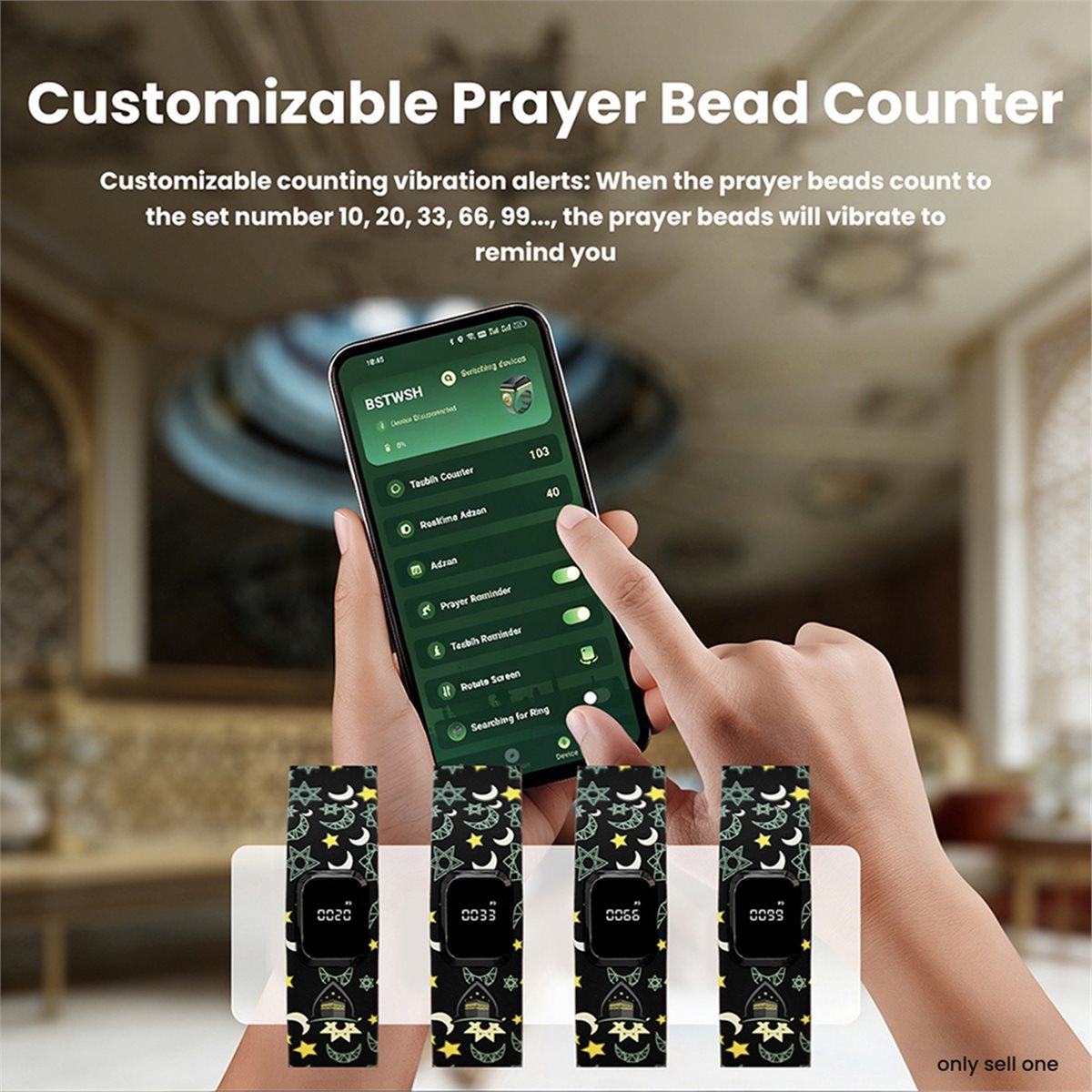 Yoga Fitness App - 【COUNTDOWN DEAL】 เครื่องนับจำนวนแบบสวมใส่ได้อัจฉริยะพร้อม BT APP จอแสดงผล