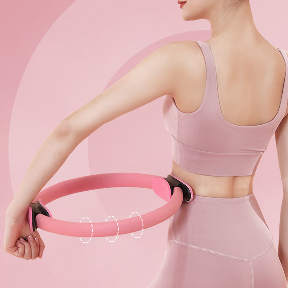 Pilates Ring Circle - แหวนพิลาทิส แหวนออกกำลังกาย วงกลมออกกำลังกายแบบพกพา อุปกรณ์ออกกำลังกายแบบยืดหยุ่นสำหรับกระชับต้นขาด้านในและด้านนอก