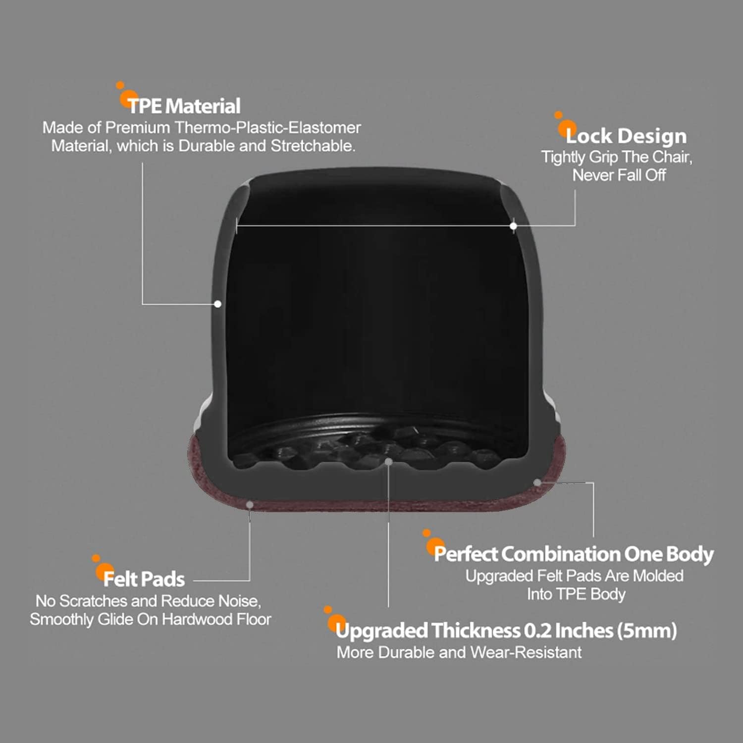 16PCS ซิลิโคนสีดําเก้าอี้ขาป้อ - Sit Up Bar Floor บทวิจารณ์และราคา