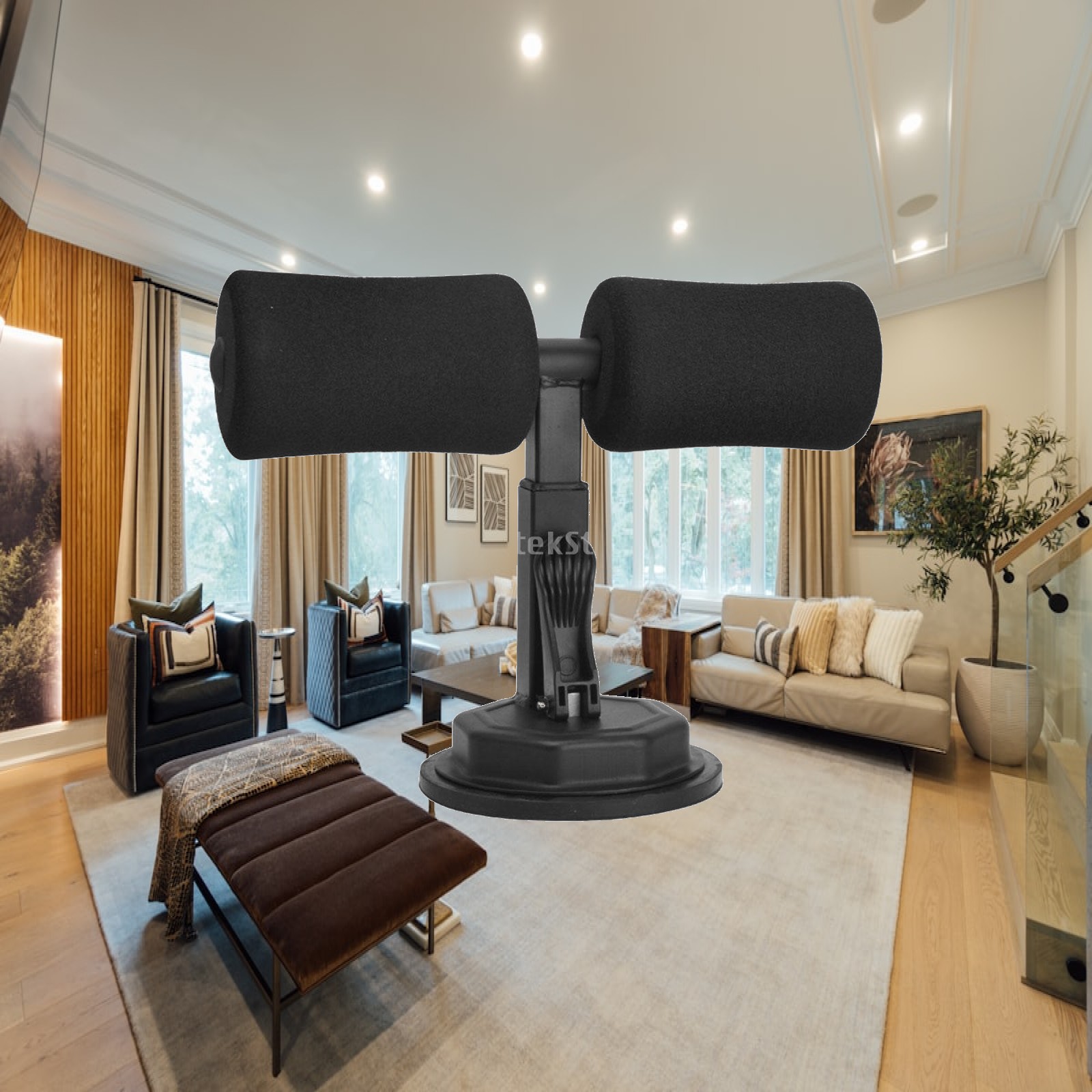 บาร์ออกกำลังกายแบบพกพาพร้อมถ้ว - Sit Up Bar Floor บทวิจารณ์และราคา
