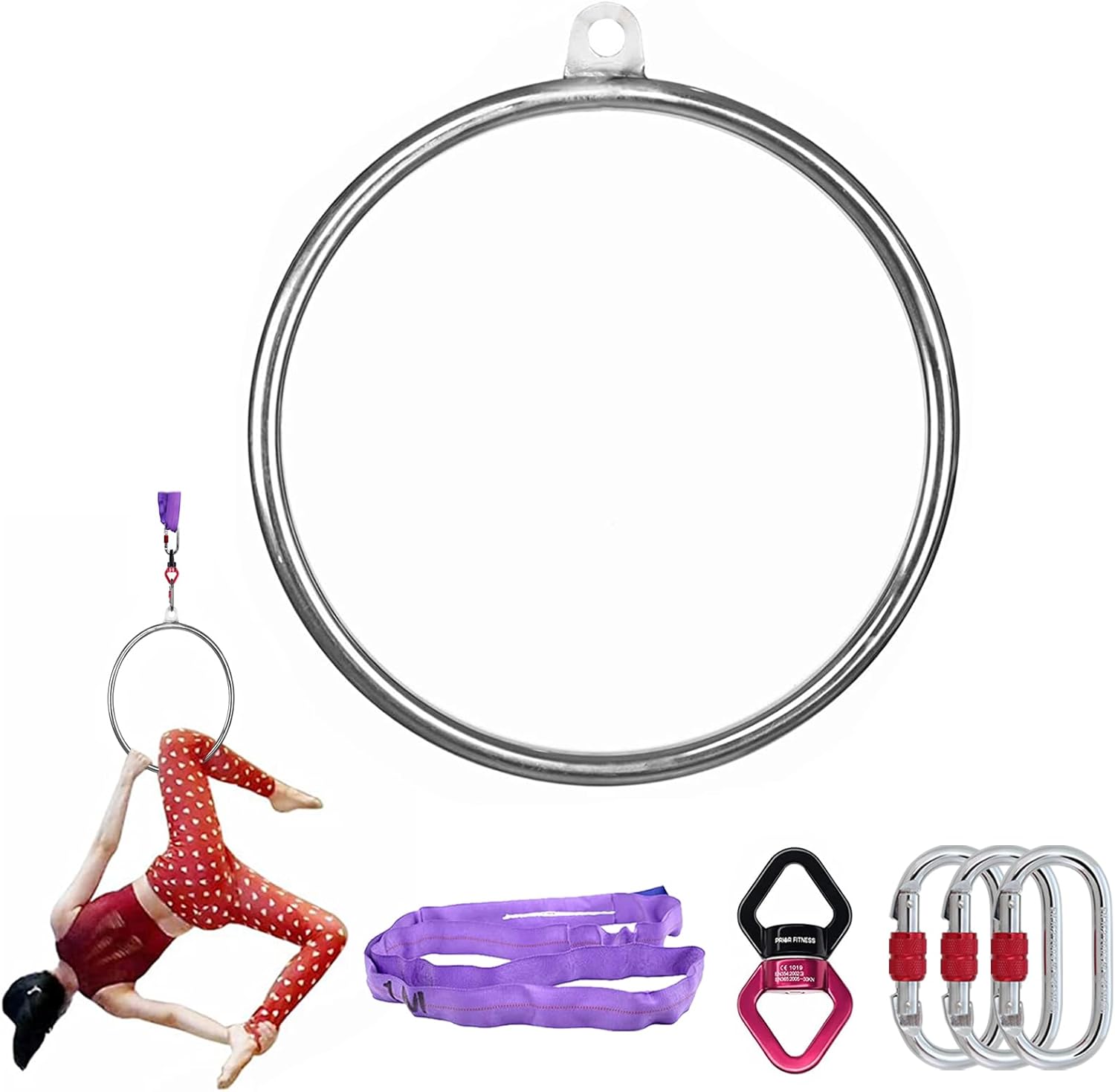 50 ซม.Aerial Hoop MINI Lyra ชุ - Yoga Fitness Kit บทวิจารณ์และราคา