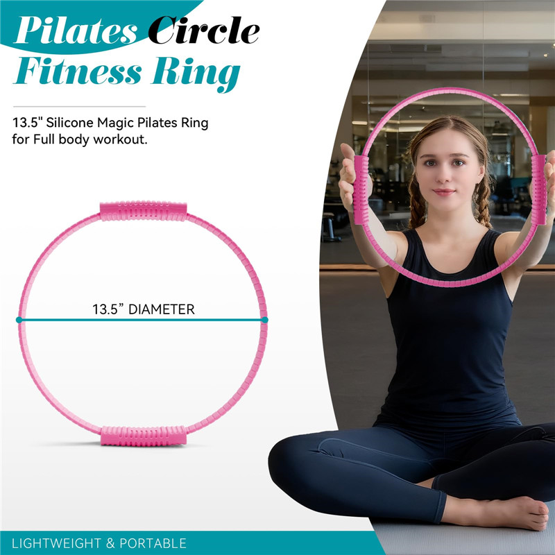วงแหวนโยคะซิลิโคนแบบมีหูจับสอง - Pilates Ring Circle บทวิจารณ์และราคา