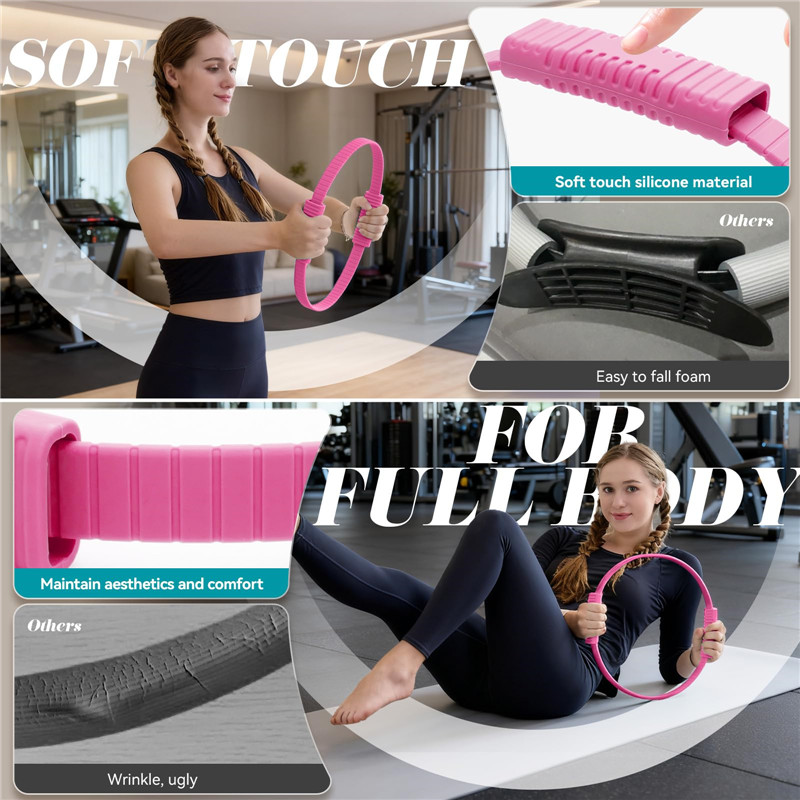 วงแหวนโยคะซิลิโคนแบบมีหูจับสอง - Pilates Ring Circle บทวิจารณ์และราคา