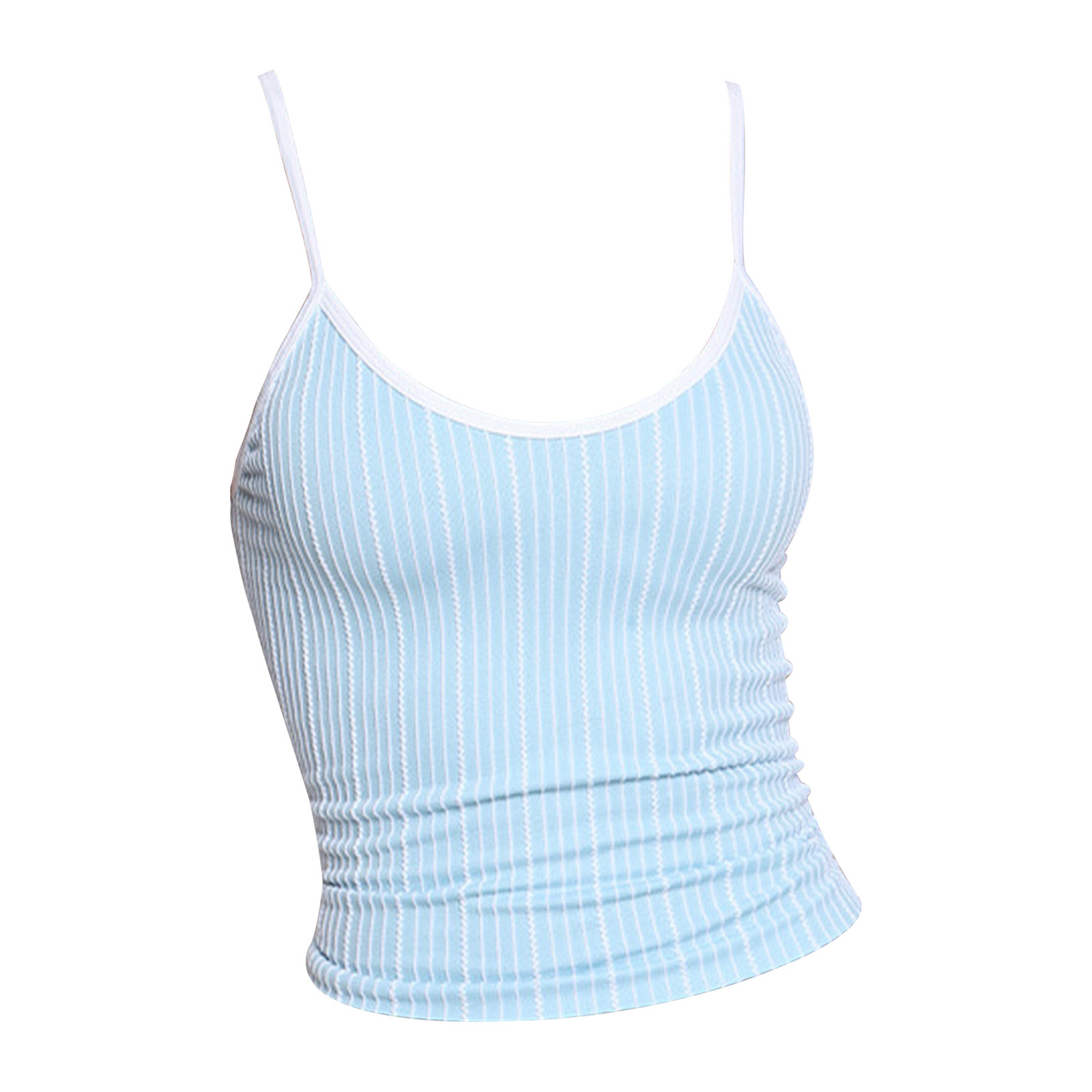 เสื้อกล้ามสตรีแบบคอ U ลายทาง ส - Yoga Daily Fitness บทวิจารณ์และราคา
